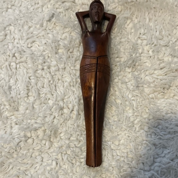 Hawaii Vintage Hand Carved Wooden Nude Woman Lady Nutcracker Folk Art Carving - Picture 2 of 15